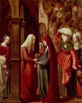 Marx Reichlich. La Visitazione, uno dei dipinti con episodi della Vita di Maria (Monaco, Alte Pinakothek).Monaco, Alte Pinakothek