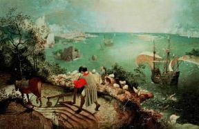 Pieter Bruegel il Vecchio. Caduta di Icaro (Bruxelles, MusÃ©es Royaux des Beaux-Arts).De Agostini Picture Library