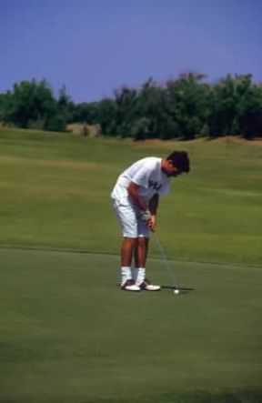 Golf. Un giocatore sul green.De Agostini Picture Library / G. Colliva
