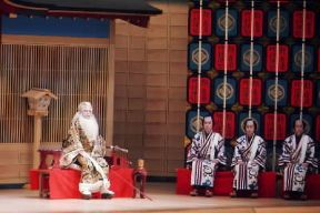 Kabuki . Scena da una rappresentazione dell'antico teatro giapponese.De Agostini Picture Library/M. Leigheb