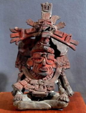 Zapotechi. Urna funeraria (CittÃ  di Messico, Museo Nazionale di Antropologia).De Agostini Picture Library/G. Dagli Orti