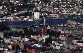 Norvegia. Veduta di Bergen.De Agostini Picture Library / G. SioÃ«n
