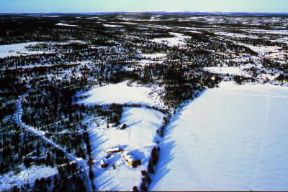 Finlandia. Paesaggio nei dintorni di Hetta, in Lapponia.De Agostini Picture Library/M. Bertinetti