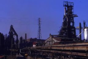 Altoforno. Impianti di un'acciaieria.De Agostini Picture Library/A. Vergani