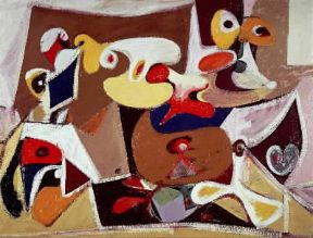 Arshile Gorky. Composizione (Chicago, Art Institute).De Agostini Picture Library / M. Carrieri