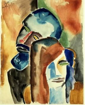Karl Schmidt-Rottluff. Doppio ritratto: l'artista e sua moglie, 1920-21De Agostini Picture Library / M. Carrieri