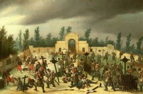 Guerre di indipendenza italiane . Un momento della battaglia di Solferino (24 giugno 1859) in un dipinto del sec. XIX (Brescia, Museo del Risorgimento). De Agostini Picture Library/A. De Gregorio