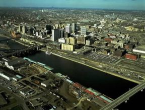 Minnesota. Veduta di Saint Paul sul fiume Mississippi.De Agostini Picture Library / Pubbliaerfoto