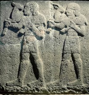 Ittiti . Rilievo proveniente dall'antica cittÃ  di Karkemis raffigurante una processione (sec. IX a. C.; Ankara, Museo Archeologico).De Agostini Picture Library/M. Seemuller.