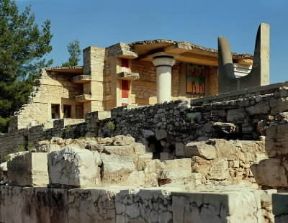 Palazzo . Il propileo del palazzo di Cnosso.De Agostini Picture Library/G. Dagli Orti