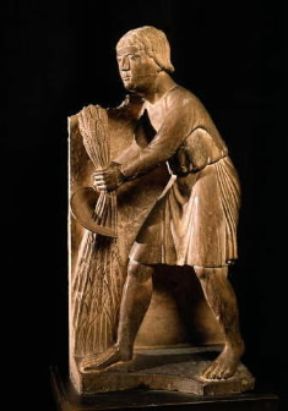 Benedetto Antelami. La raffigurazione del mese di giugno appartenente alla serie dei Mesi (Parma, Battistero).De Agostini Picture Library/A. De Gregorio