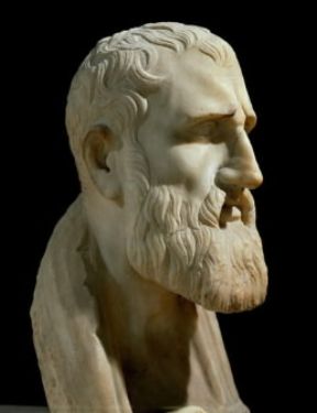 Zenone di Cizio in un busto marmoreo (Napoli, Museo Archeologico Nazionale).De Agostini Picture Library/A. Dagli Orti
