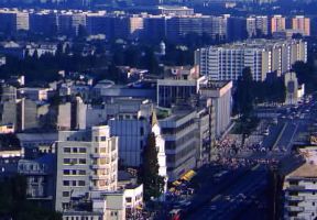 Bucarest. Una veduta della zona moderna della cittÃ .De Agostini Picture Library