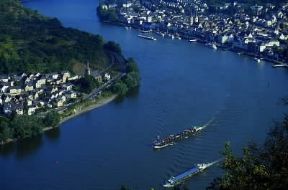 Germania. Il Reno presso Boppard, nella Renania-Palatinato.De Agostini Picture Library/N. Cirano