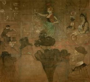 La Goulue. La ballerina in un dipinto di H. Toulouse-Lautrec (Parigi, MusÃ©e d'Orsay).De Agostini Picture Library / G. Dagli Orti