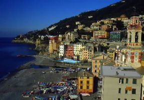 Riviera di Levante. Veduta di Sori.De Agostini Picture Library / G. P. Cavallero