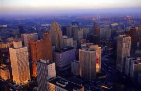 Detroit . Grattacieli nel centro della metropoli statunitense.De Agostini Picture Library/A. Vergani