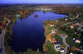 Detroit . Veduta di una zona residenziale della cittÃ .De Agostini Picture Library/A. Vergani