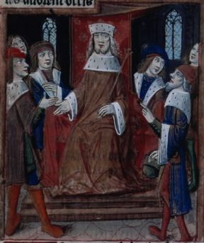 ArtÃ¹. Il leggendario re a colloquio con i dignitari di corte (Torino, Biblioteca Nazionale).De Agostini Picture Library/A. Dagli Orti