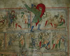 Bibbia . Pagina miniata della Bibbia di S. Ãˆtienne Harding (Digione, BibliothÃ¨que Municipale).De Agostini Picture Library/M. Seemuller