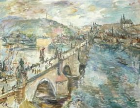 Oskar Kokoschka. Il ponte Carlo a Praga (1935; Praga, Galleria Nazionale).De Agostini Picture Library/G. Nimatallah