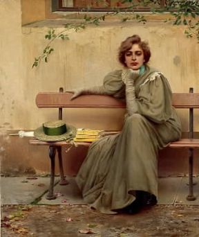 Vittorio Matteo Corcos. Sogno (Roma, Galleria Nazionale d'Arte Moderna).De Agostini Picture Library / M. Carreri
