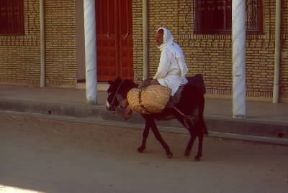 Tunisia. Una strada di Tozeur, cittÃ  nata nel centro del Paese.De Agostini Picture Library/E. Quemere