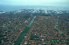 Jakarta . Veduta aerea della capitale indoesiana.De Agostini Picture Library/M. Bertinetti