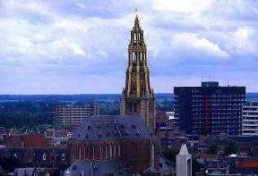 Paesi Bassi . Veduta della zona centrale della cittÃ  di Groninga.De Agostini Picture Library/A. Vergani