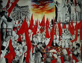 Renato Guttuso. I funerali di Togliatti (1972; collezione privata).De Agostini Picture Library / F. Ferruzzi