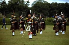Cornamusa. Banda scozzese di cornamuse.De Agostini Picture Library / N. Cirani
