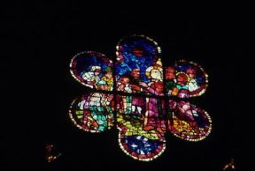 Gotico. Una vetrata della cattedrale di LeÃ³n.De Agostini Picture Library / G. SioÃ«n