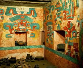 Zapotechi. L'interno della tomba di un principe di Monte AlbÃ¡n.De Agostini Picture Library/G. Dagli Orti