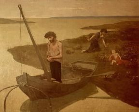 Pierre Puvis de Chavannes. Il povero pescatore (Parigi, MusÃ©e d'Orsay).De Agostini Picture Library/J. E. Bulloz