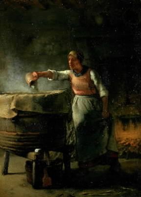 Realismo. La lavandaia di J.-F. Millet (Parigi, Louvre).De Agostini Picture Library/G. Dagli Orti