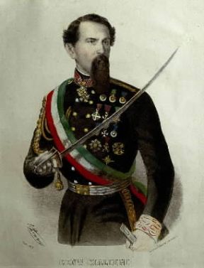 Enrico Cialdini, duca di Gaeta in una stampa dell'epoca (Brescia, Museo del Risorgimento).De Agostini Picture Library/A. De Gregorio