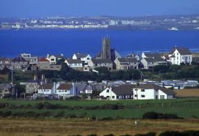 Irlanda . Tipiche abitazioni in una cittadina dell'Irlanda del Nord.De Agostini Picture Library/N. Cirani