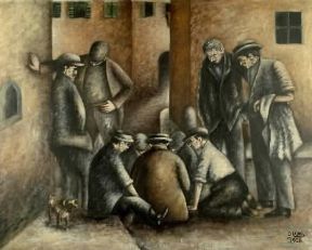 Ottone Rosai . Giocatori di toppa.De Agostini Picture Library / G. Cigolini