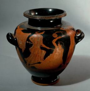 Stamno attribuito a Ermonatte, con la raffigurazione della morte di Orfeo (475 a. C. ca.; Parigi, Louvre).De Agostini Picture Library/G. Dagli Orti