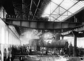 Ansaldo. L'interno dello stabilimento nel 1913.Ansaldo