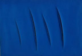 Avanguardia. Concetto spaziale, attese di L. Fontana, 1959.De Agostini Picture Library / M.Carrieri