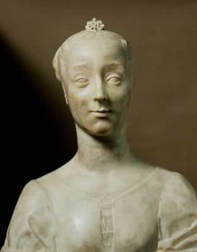 Desiderio da Settignano . Ritratto di gentildonna (Firenze, Museo Nazionale del Bargello).De Agostini Picture Library/G. Nimatallah