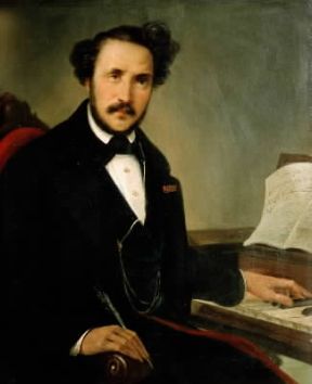 Gaetano Donizetti in un ritratto del sec. XIX (Bergamo, Museo Donizettiano).De Agostini Picture Library/A. Dagli Orti