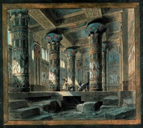 Giuseppe Verdi. Uno scenografia di P. Chaperon per l'atto IV scena II dell'Aida (Parigi, BibliothÃ©que de l'OpÃ©ra).Parigi, BibliothÃ©que de l'OpÃ©ra