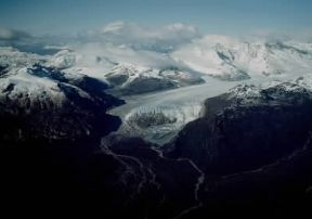 Cile. Ghiacciai sulla Cordigliera di Darwin nella Terra del Fuoco.Pubbli Aer Foto