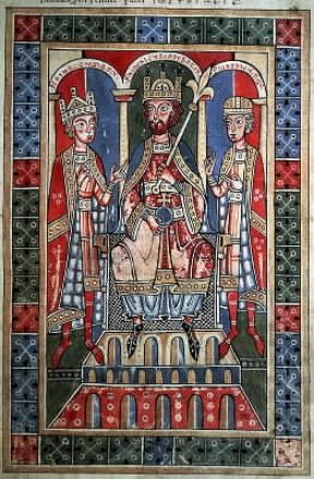 Federico I raffigurato tra i figli in una miniatura del sec. XII (Felda, Landesbibliothek).Felda, Landesbibliothek