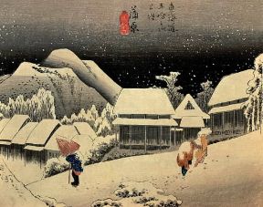 Hiroshige. Nevicata notturna (Genova, Museo Chiossone).De Agostini Picture Library / A. Dagli Orti