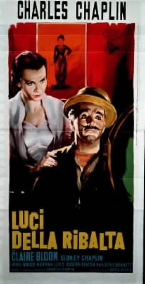 Luci della ribalta. La locandina del film realizzato da Ch. Chaplin nel 1952.De Agostini Picture Library