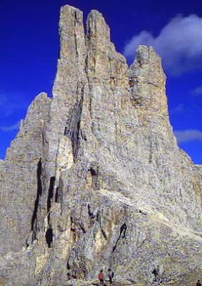 Roccia. Le Torri del Vajolet.De Agostini Picture Library / N. Cirani