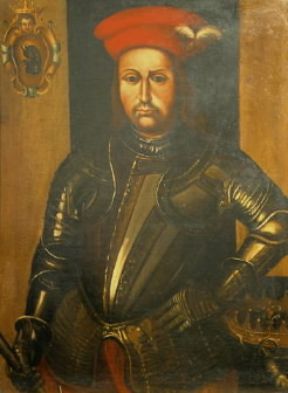 Andrea Fortebracci detto Braccio da Montone in un ritratto dell'epoca (Perugia, Oratorio di S. Francesco).De Agostini Picture Library/A. Dagli Orti